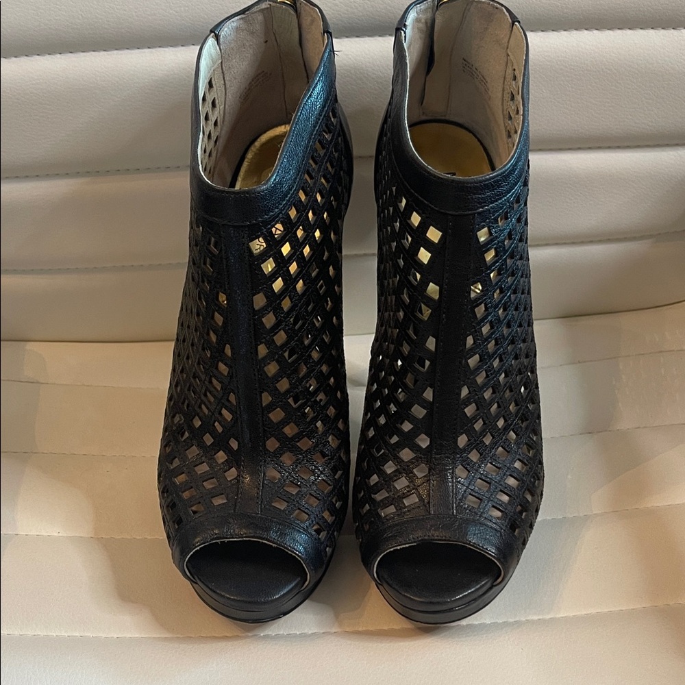 Michael Kors Black Cutout Heeled Boots
